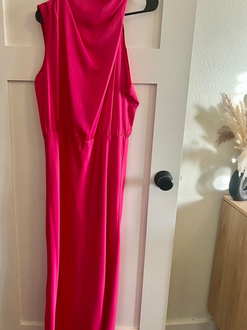 PrettyGarden Women’s Summer Satin Pink Maxi Cocktail Dress